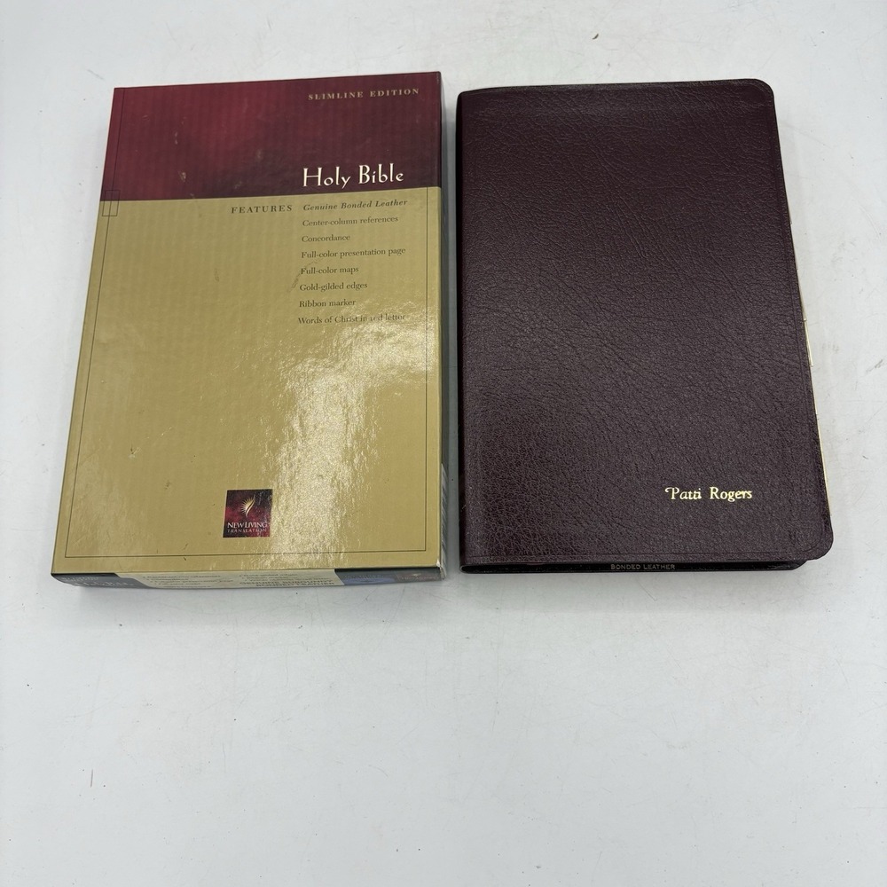 Vintage Holy Bible Slimline Edition Tyndale New Living Translation Leather 1996